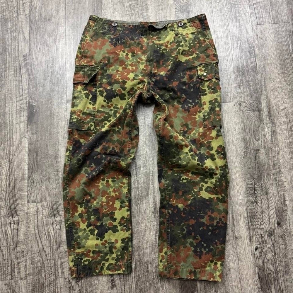 German Bundeswehr Flecktarn Camo Camouflage Military Cargo Pants 38x29